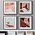 4-Piece Wall Painting Set - Various Frame Colors 3D model small image 2