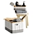Ikea RABBLA Box & FLISAT Stool: Stylish Bathroom Decor 3D model small image 1