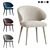 Cardinale Velvet Dining Chair: Modern Elegance 3D model small image 1