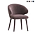 Cardinale Velvet Dining Chair: Modern Elegance 3D model small image 3