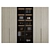 Designer Cupboard with Lighting & Shelf 3D model small image 2