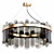 Elegant Glass Hanging Chandelier 3D model small image 1