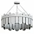 Elegant Glass Hanging Chandelier 3D model small image 2