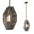 Sleek Topaz Pendant Light 3D model small image 1