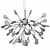 Elegant Glass Shade Chandelier 3D model small image 2