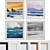 Coastal Landscape Oil Frame Set 3D model small image 1