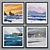 Coastal Landscape Oil Frame Set 3D model small image 3