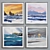 Coastal Landscape Oil Frame Set 3D model small image 5