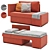 Modern IKEA Sandsbru 2-Seat Sofa Bed 3D model small image 1