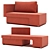 Modern IKEA Sandsbru 2-Seat Sofa Bed 3D model small image 5