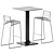 Elevated Elegance: Plinto High Table & Park Stool 3D model small image 1