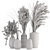 Elegant Dry Plants Bouquet Set 3D model small image 7