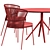 Customizable Ola Chair & OTX Table 3D model small image 7