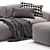 Chic and Versatile: Milano Parker Sofa 3D model small image 3