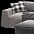 Chic and Versatile: Milano Parker Sofa 3D model small image 6