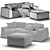 Chic and Versatile: Milano Parker Sofa 3D model small image 7