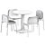 Elegant Plinto Table & Shell Chair 3D model small image 2