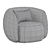 Sleek Pacific Armchair 3D model small image 6