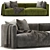 Lario Flexform 2-Seater Sofa: Elegant Comfort 3D model small image 6