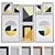 Modern Geometric Picture Frame Set 3D model small image 1