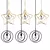 Elegant Gold Star Ceiling Chandelier 3D model small image 1