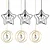 Elegant Gold Star Ceiling Chandelier 3D model small image 2