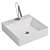 Modern Square Ceramic Countertop Washbasin 3D model small image 1