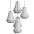 Arren Brass Pendant: Silver Teardrop Shades 3D model small image 2