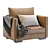 Modern Tango Leather Armchair 3D model small image 1