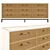 Natural Wood Bar Island Dresser 3D model small image 1