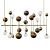 Elegant Fluxus Bronzed Chandelier 3D model small image 1