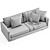 Sleek and Stylish Flexform Sofa 3D model small image 6