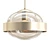 Hand-Blown Glass & Brass Pendant 3D model small image 1