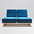 Compact 2-Seater Sofa 3D model small image 3