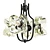 Retro Sische Glass Chandelier 3D model small image 1