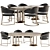 Elegant Dining Set - Newland Jaguar 3D model small image 1