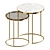 Elegant Golden Side Tables: Modern Ideas 3D model small image 1