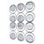 Silver Circles Wall Mirror - 1400x1045mm 3D model small image 2