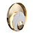 JAGGER Pearl Round Golden Wall Lamp 3D model small image 1