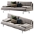 Sleek Zanotta Milano 1039 Sofa 3D model small image 1