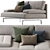 Sleek Zanotta Milano 1039 Sofa 3D model small image 4