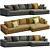 Elegant Modern Hamilton Sofa 3D model small image 1