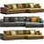 Elegant Modern Hamilton Sofa 3D model small image 2