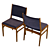 Elegant Blythe Square Back Chair 3D model small image 4