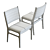 Elegant Blythe Square Back Chair 3D model small image 6