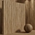 Seamless Chestnut Wood Box Set 3D model small image 3