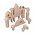 Natural Wood Building Block Set 3D model small image 3