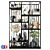 Elegant Room Divider: RIET 3D model small image 1