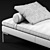 Elegant Velvet Lounge Daybed 3D model small image 3