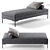 Elegant Velvet Lounge Daybed 3D model small image 4